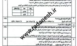 نمونه سوال فارسی دوازدهم با پاسخنامه